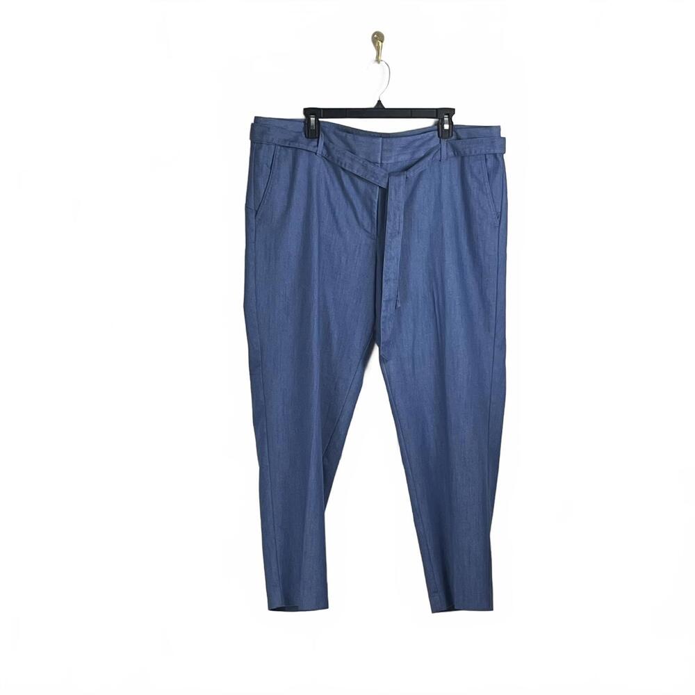 Loft Outlet Stylish Relaxed Fit Wide Leg Denim Dress Pants Size 16
